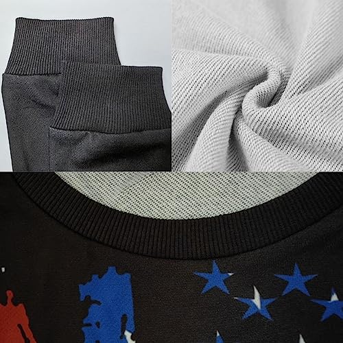 SAYM Boy's Patriotic American Flag USA Crew Neck US Hoodies Sweatshirts3