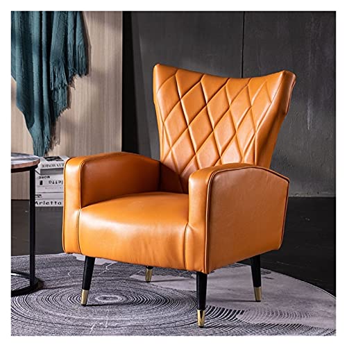 Elegant European Leather Aent Chair - Versatile Fabric Lounge Side