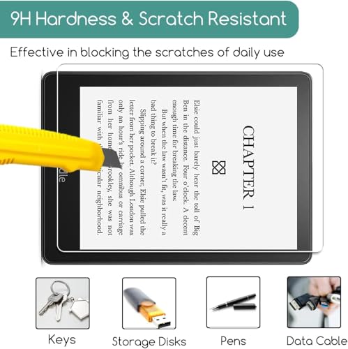 Image of VERTUS Premium Tempered Glass Screen Protector for Kindle Paperwhite 11th Gen 2021 || Kindle Colorsoft || Kobo Aura 2