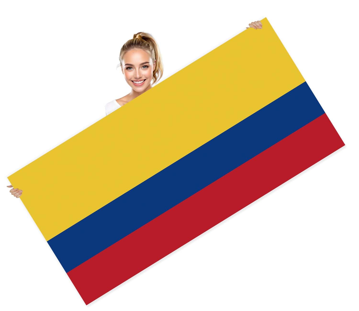 Petite Pine 28×56 inch Colombia Beach Towel,72×142 CM Large Colombian Flag Soft Microfiber Sand Free Towel,Lightweight Thin Quick Dry Towels for Sport Travel Pool