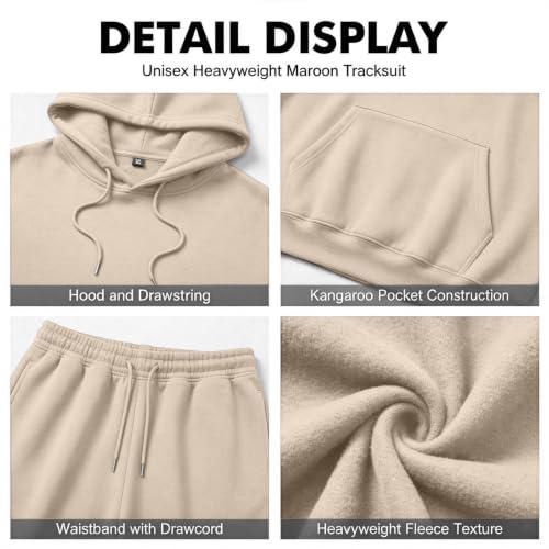 Mens Sweatsuits 2 Piece Set Fleece Baggy Hoodie and Joggers Sweatpants Set - image 6