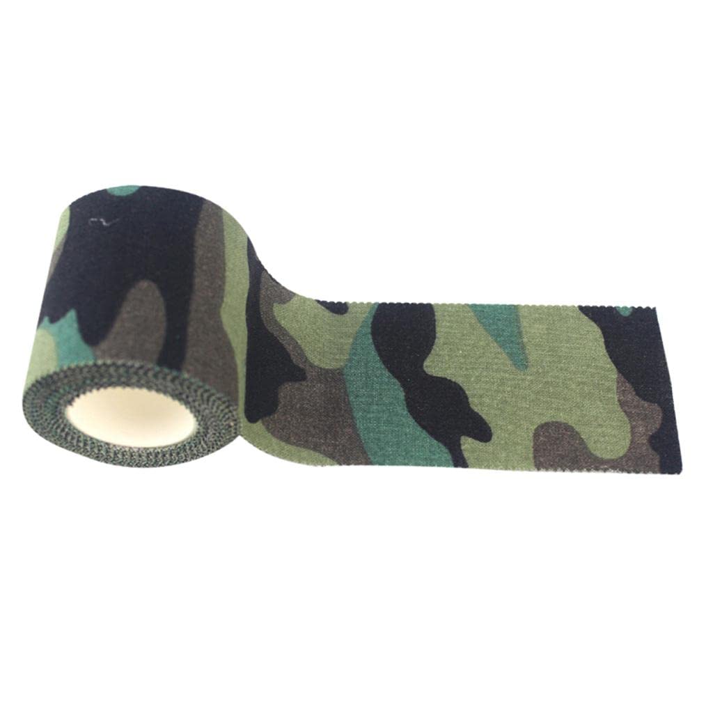 5m x 4.6cm Woodland Camoue Cotton Cloth Self Sticker Tape Roll|Other | Other-image-30
