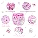 Littleforbig Silky Adult Ribbon Omutsu Diaper Wrap Cover Washable Adjustable Reusable Waterproof - Usagi Pastel Circus Pattern M