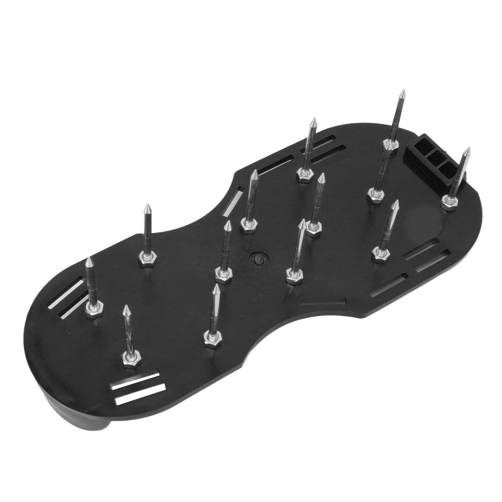 Zapatos escarificadores de césped manuales, aireador de césped para Caminar, Zapatos con Puntas de Hierba con Correa de Hebilla de Metal para jardinería (Black)