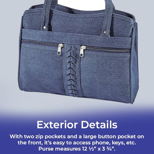 Bolso casual de mezclilla con asa cruzada para mujer miniatura 4