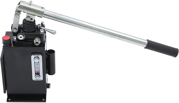 Double Acting Hydraulic Pump with 2.7 CID Hand Operated Hydraulic Pump 3 Qrt Tank Hand Pump 3600 PSI Fit for Outdoor Use