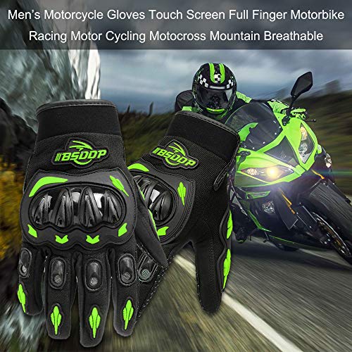 Sangmei Luvas de motocicleta masculinas tela sensível ao toque de dedo completo motocicleta motocicl