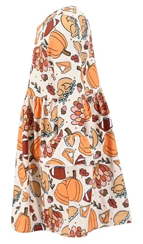 Image of Girls Long Sleeve Ruffled Dresses for Toddlers and Kids