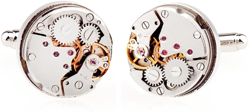 HONEY BEAR Cufflinks for Mens Non Working Watch Vintage Steampunk Gift with Box
