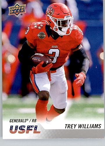 2023 Upper Deck USFL Base #13 Trey Williams New Jersey Generals Official United States Football League Trading Card in Raw (NM or Better) Condition