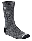 Bamboo Sports Premium Bamboo Crew Work Socks- Moisture Wicking, Odor Eliminating Heather Gray Crew Socks for Men Size 9-12 - 3 Pair