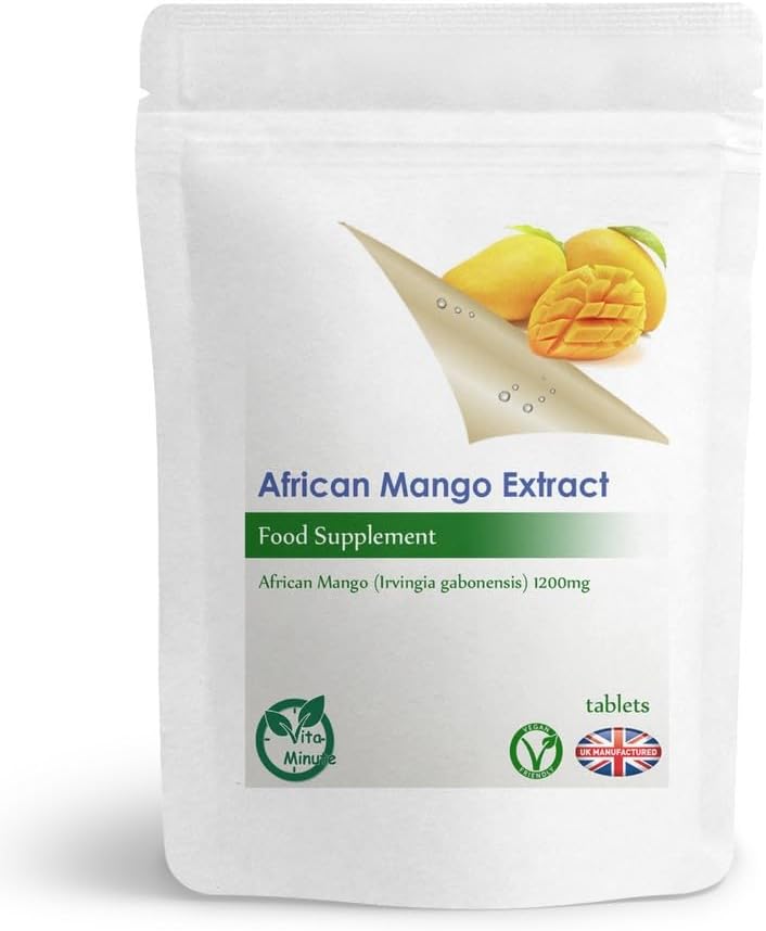 African Mango 1200mg Tablets (Vegan) Weight Loss, Burn Fat, Diet Suport, Slimming Aid (Pack of 90)