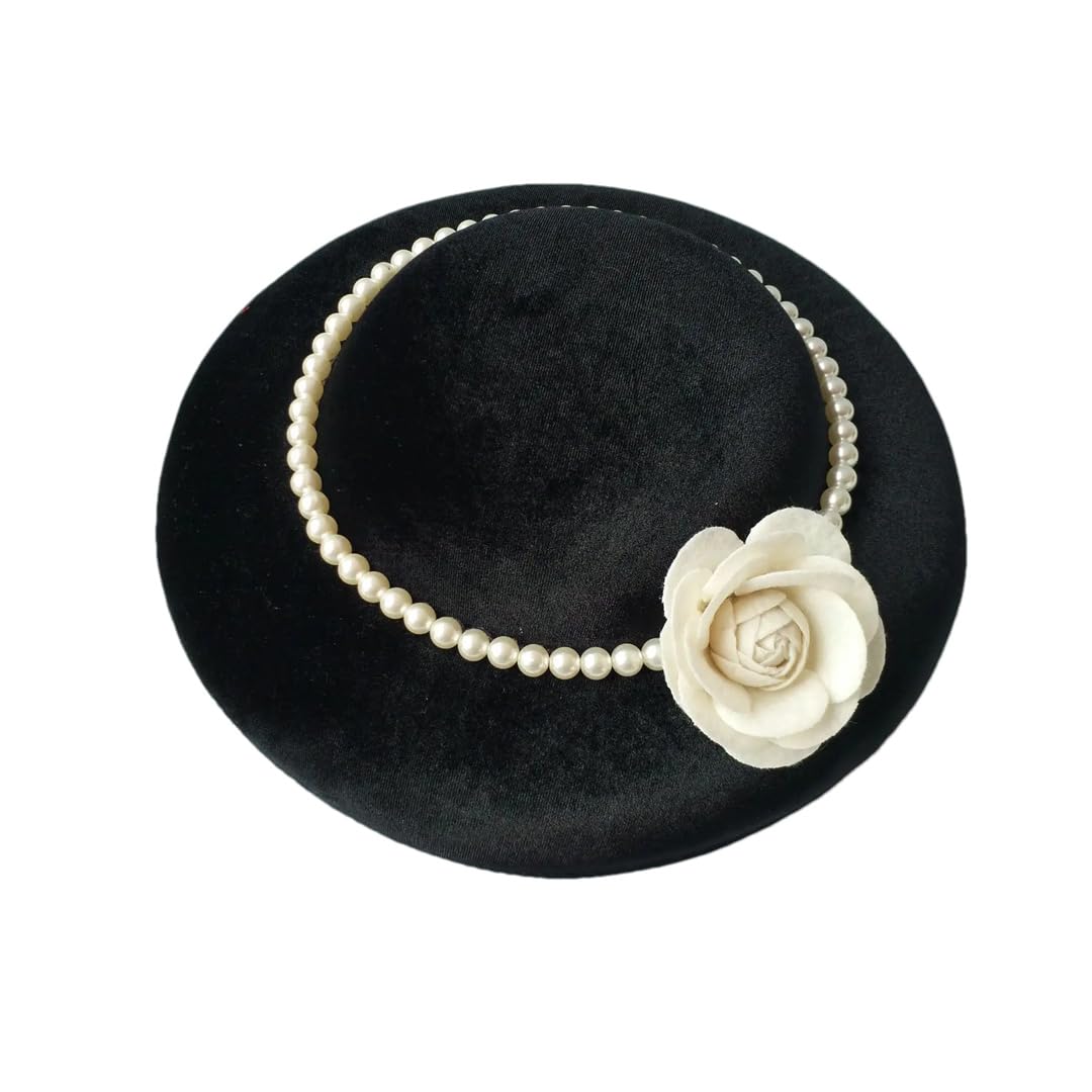 Cappello da donna a tesa larga in stile francese, elegante cappello alla pescatora per banchetti e chiesa