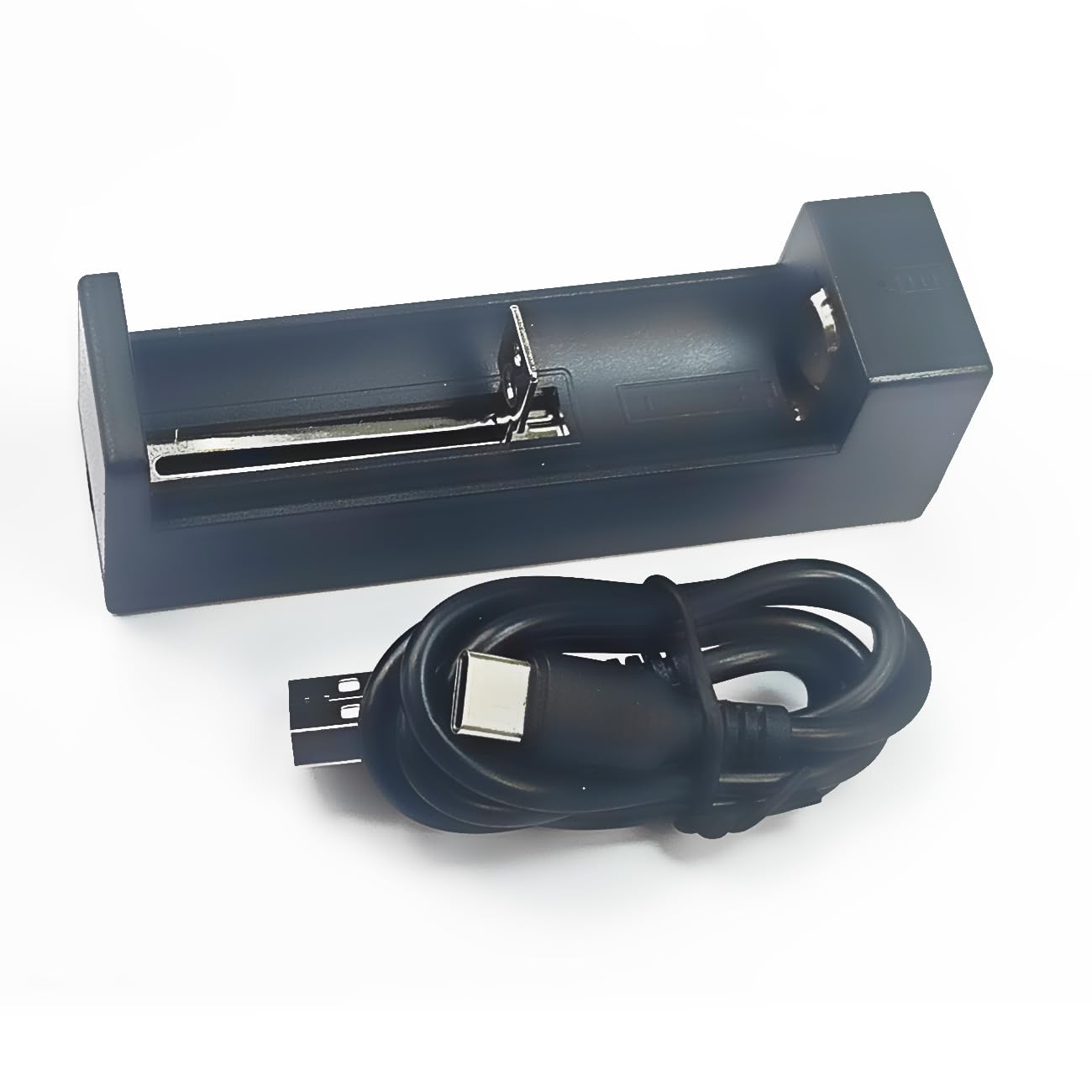 Devaji Standard Charger Dual Slot 3.7V Li-ion Battery Charger Rechargeable Battery Charging Adapter for Home Travel Camera flashlights Toys Drone AA-AAA Cells (Single Slot Charger)