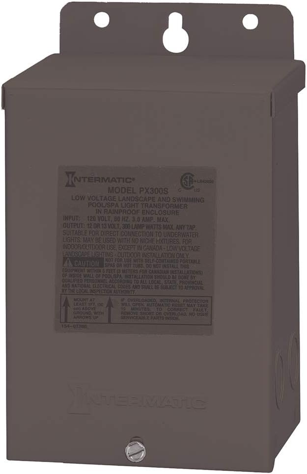 Stainless Steel Wall Mount Pool Light Transformer, 300VA