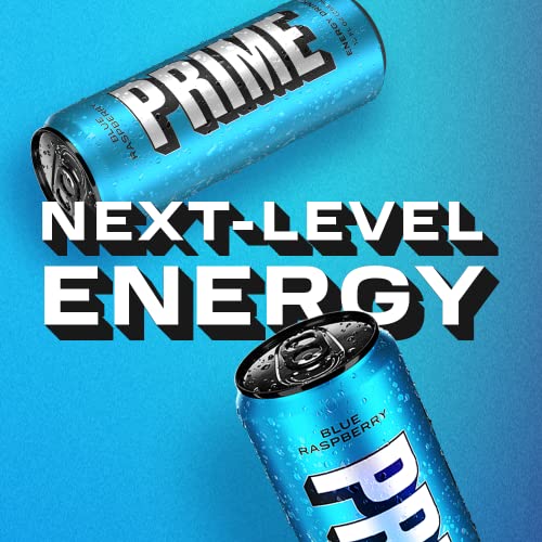 Prime Energy Drink "Blue Raspberry," Naturally Flavored, 200Mg Caffeine, Zero Sugar, 300Mg Electrolytes, Vegan, 12 Fl Oz Per Can (Pack Of 24) #TOP3