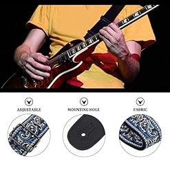 Vaguelly Sangle de Guitare Réglable Style Bohême Large Bandoulière de Guitare Sangle Ukulélé Médiators Sangle de Cou… - Les Beatles, Paul McCartney, John Lennon, RIngo Starr, George Harrison Vaguelly Sangle de Guitare Réglable Style Bohême Large Bandoulière de Guitare Sangle Ukulélé Médiators Sangle de Cou… – Image 6