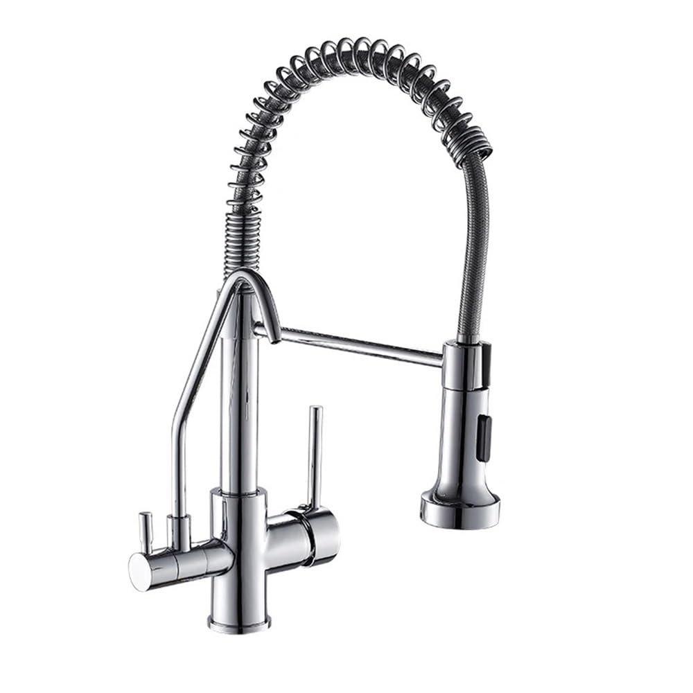 Kitchen Faucets Nickel Pull Out Crane for Kitchen Tap Three Ways Sink Mixer Kitchen Faucet torneira Sink XT-210(Chrome)