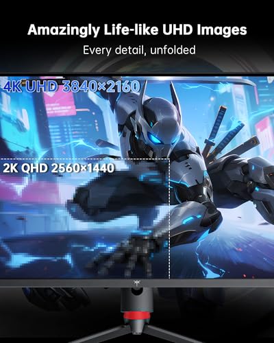 Image of KTC 32 Inch 4K Gaming Monitor, 165Hz UHD (3840x2160P) Fast IPS Screen, 1ms (MPRT), Adaptive Sync, 3000:1 Contrast,121% sRGB,HDMI 2.1 Display Port 1.4, Tilt /Height Adjustment, VESA Mount, H32P22P