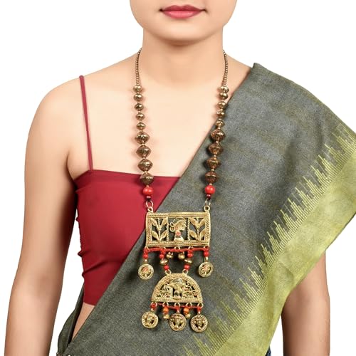 Image of AAKRITI ART CREATIONS Handcrafted Tribal & Ethnic Necklace Collection | Royal, Empress & Nomadic-Inspired Artisan Jewelry | Moonstone, Henna, Floral & Carnival Designs for Women