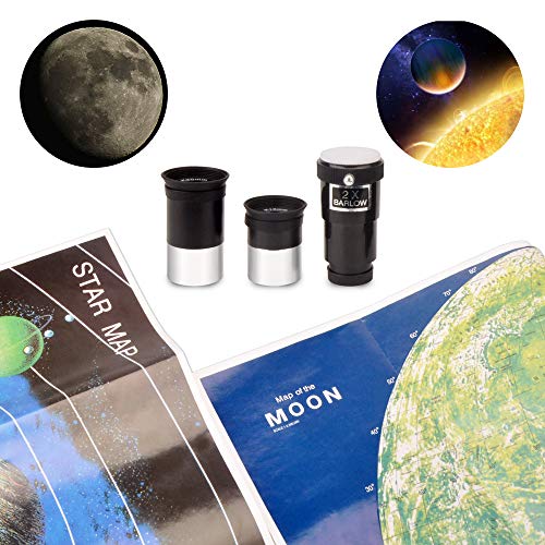 Moutec Telescope for Kids and Beginners with Backpack Smartphone Adapter, Portable Astronomical Travel Telescope, 70mm Refractor - Great Astronomy Gift for Kids to Explore Moon Space