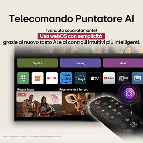 LG UHD AI 75UA75006LA TV Serie UA75 75'' 4K, α7 Gen8, HDR10, 20W, 3 HDMI con Game Optimizer, Smart TV WebOS 25 5 LG UHD AI 75UA75006LA TV Serie UA75 75'' 4K, α7 Gen8, HDR10, 20W, 3 HDMI con Game Optimizer, Smart TV WebOS 25