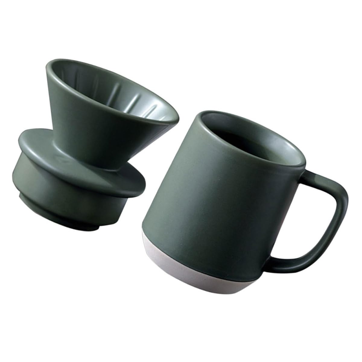 Taza de Filtro de Café de Cerámica Verde para Vertido Manual