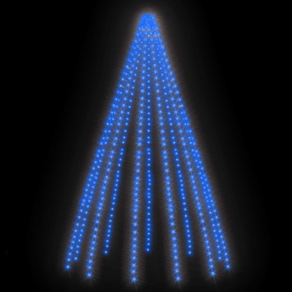 Weihnachtsbaum-Beleuchtung 500 LEDs Blau 500 cm PVC wasserfest mit 10 m Anschlusskabel für Innen Außen Party Dekoration Garten, Schlafzimmer, Balkon, Stimmungslicht