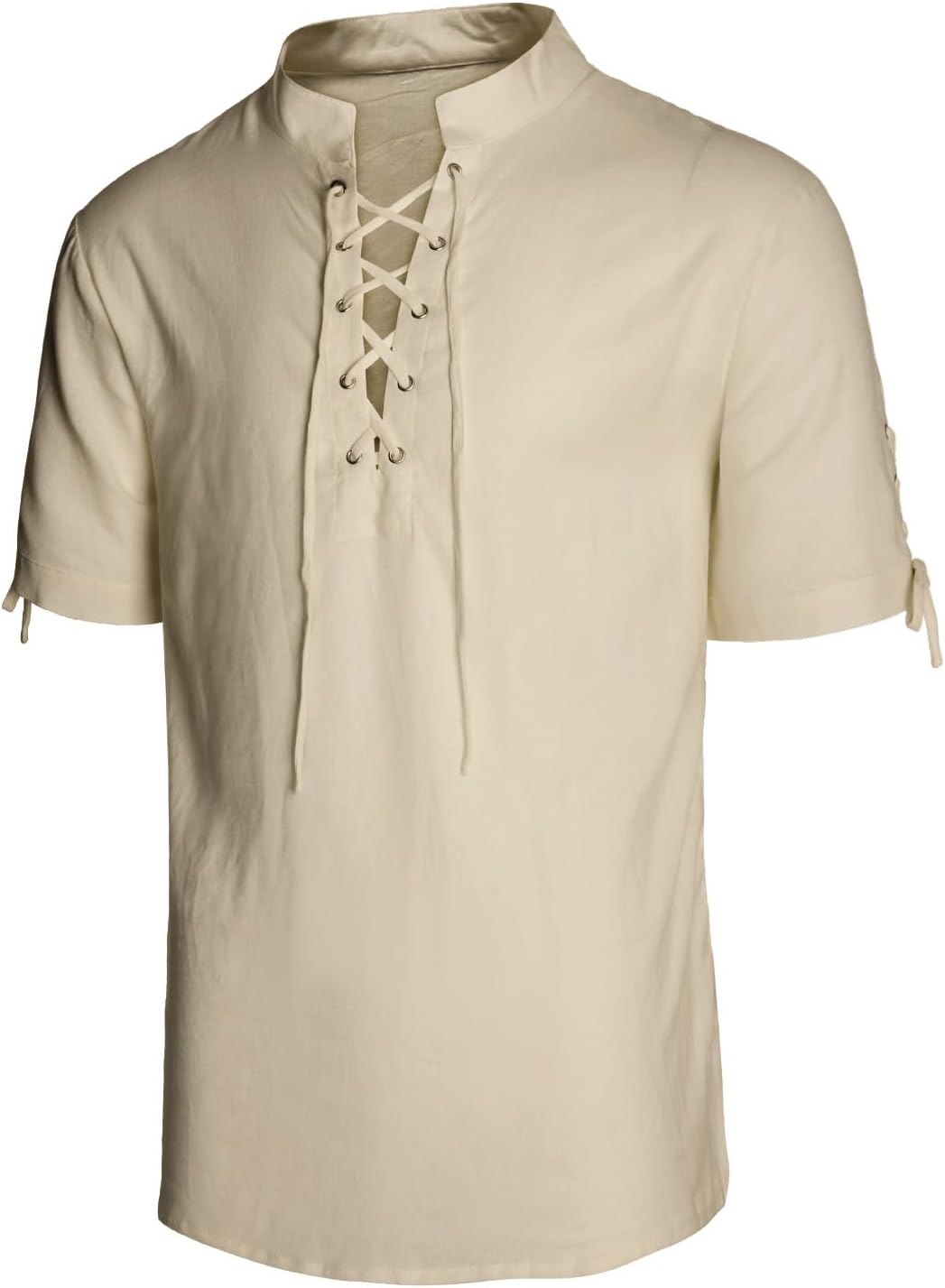 Teyujosem Men's Pirate Shirt Renaissance Medieval Viking Tops
