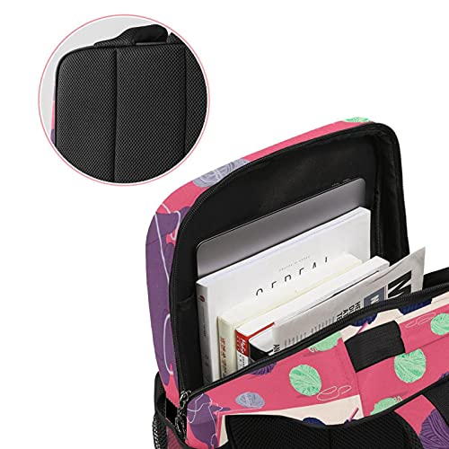 Sac à dos ordinateur portable imprimé chat rose tendance - 2