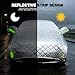 5-Layer Padded Anti-Hail Car Cover for Volkswagen Polo 5 6R 2009-2014,Heavy Duty Hail Protector Half Cover, Outdoor Waterproof & Weatherproof Sedan Protection-AR86