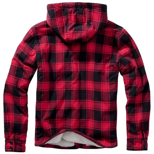 Individual Wear Men's Flannel Lumber Jacket - Warm All Weather Casual Outdoor Shera-Lined Jacket with Removable Hood2