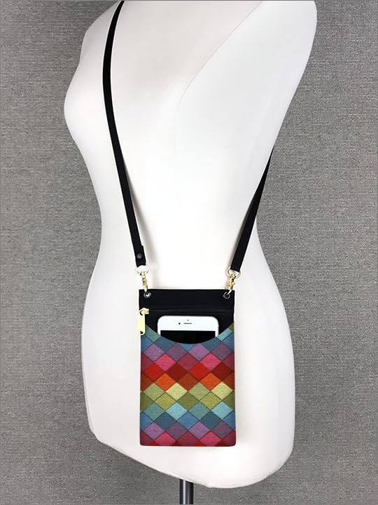 Danny K. Women's Tapestry Crossbody Cell Phone or Passport Purse, Handmade in USA | Cell Phone, Handmade, in USA - Image 2