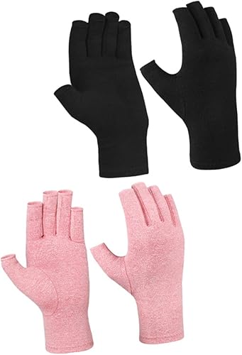 Toddmomy 2 Pairs Knitted Gloves Knitting Gloves Gym Gloves for Men Cycling Gloves Pressure Gloves Thin Gloves