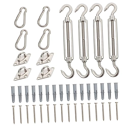 OFFSCH Stainless Steel Turnbuckle Kit for Sun Shade Adjustable Turnbuckle for Shade Sail Mounting