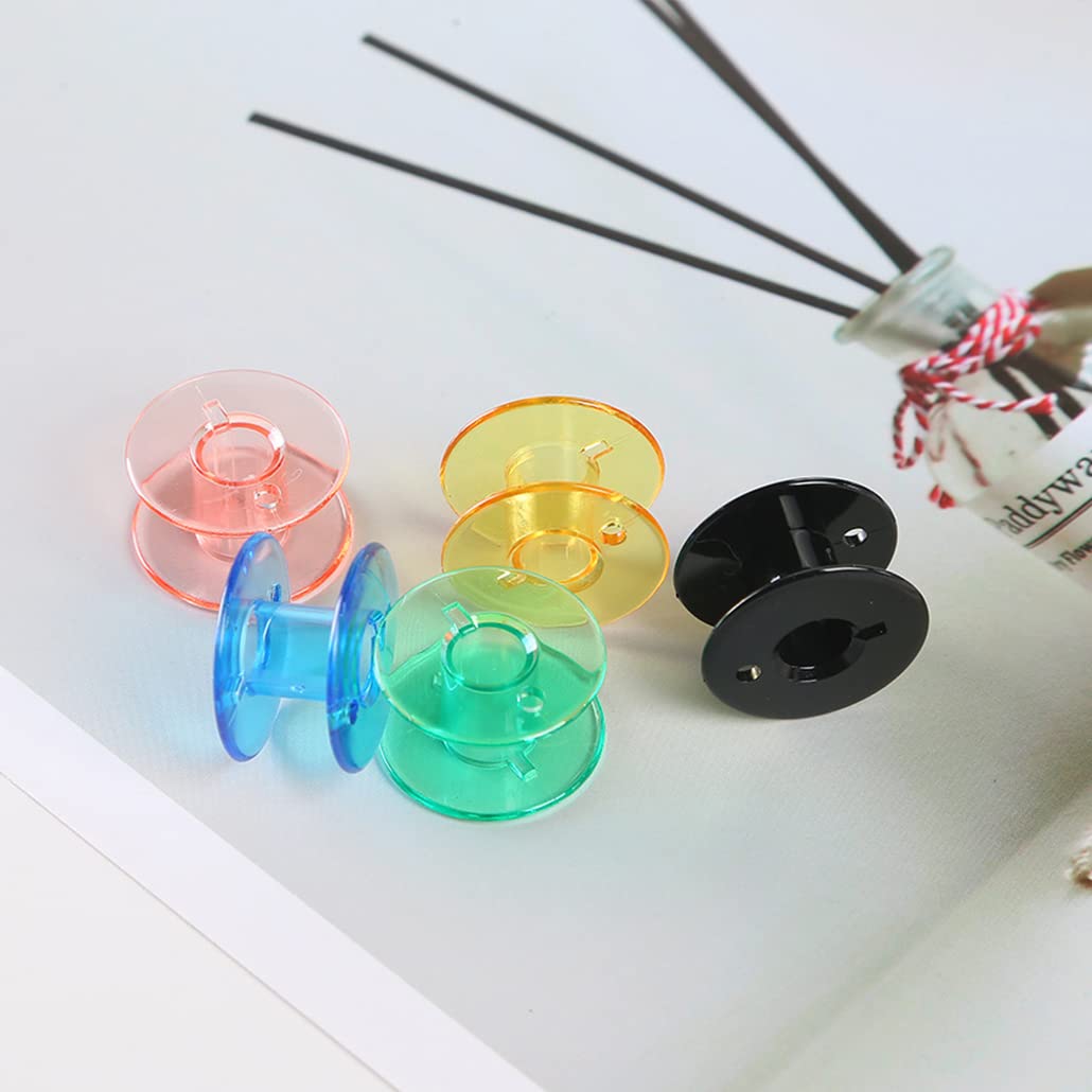 50PCS Plastic Bobbins With Storage Box - Double Deck Sewing Machine Spools