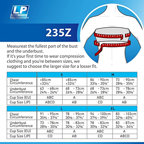 Lp Support Women's Workout Compression High-Impact Sports Bra 235Z - Workout, Gym, Yoga - Ultimate Comfort & Support - Correct Posture (Black, Medium) #TOP5