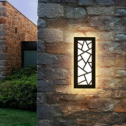 LED Longue Applique Murale Ip67 Étanche Applique Villa Intérieur Extérieur Longue Appliques Anthracite Longue Appliques Extérieur Jardin Appliques Longue MuralesTerrasse-30CM,Lumière chaude
