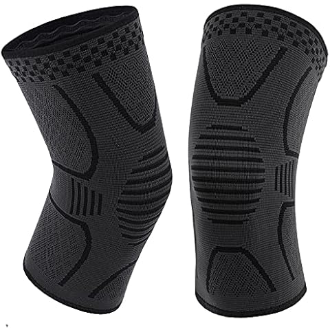 Double Couple 2 Pack Copper Knee Brace Knee Compression Sleeve Support for Men Women Knee Pain Working Out Running Sport Arthritis Cover