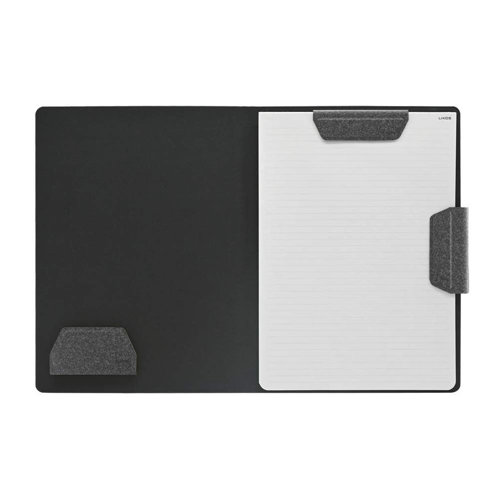 LHiDS Portfolio Magnetico Business, Riprendi Organizer, Cartella A4 Con Appunti, Fermacarte, Blocco Note, Portapenne/Carta, Chiusura Magnetica Per Colloqui, Viaggi, Scuola, Nero Ossidiana