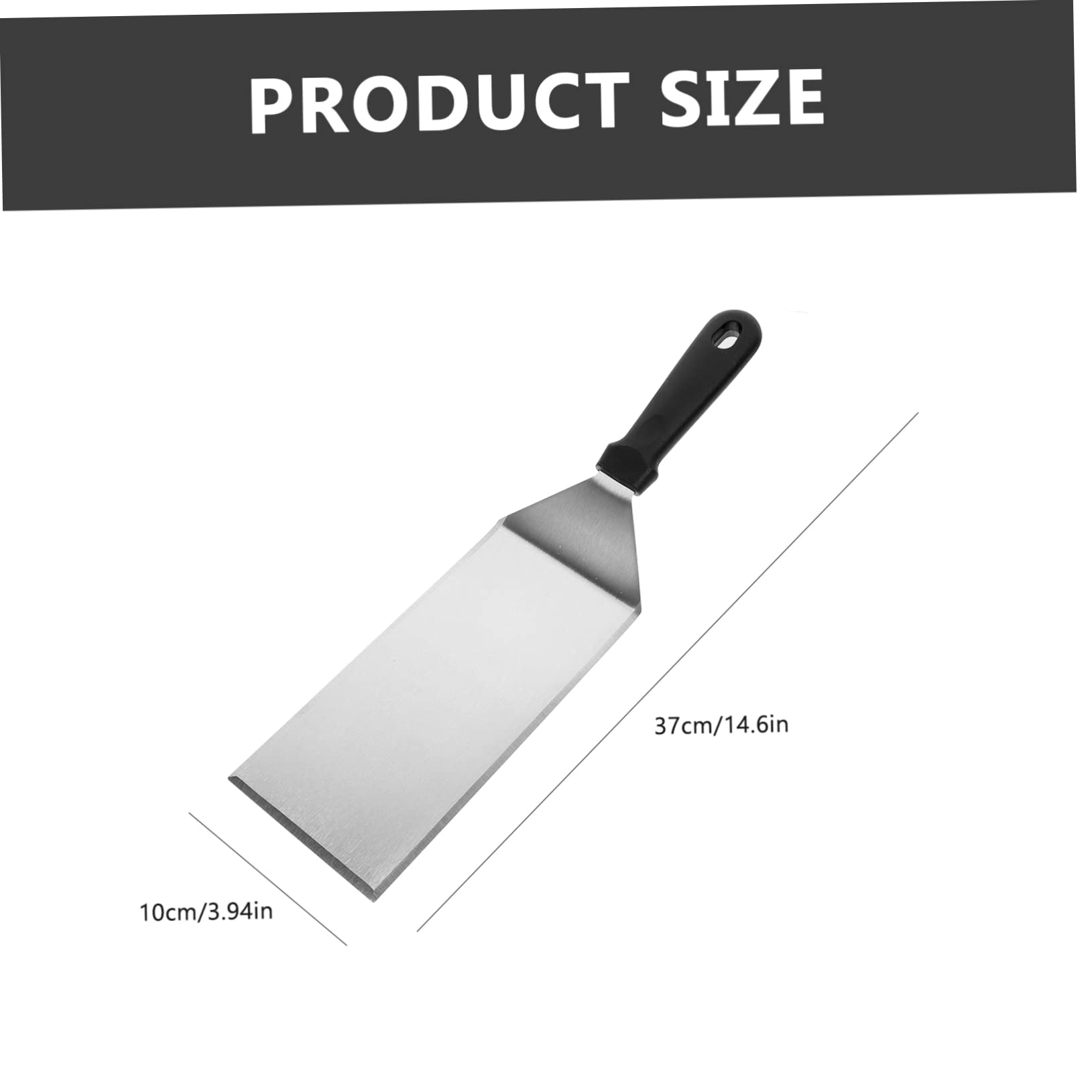 Gatuida Set di 1 Spatola per Grill in Acciaio Inossidabile Manico in PP per Rivoltare Carni e Frittelle, Utensile da Cucina Semplice da Pulire per Uso su Piastra, Piano Cottura e Barbecue