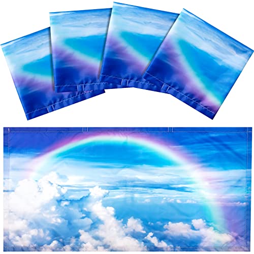 Image of Hortsun 4 Pack 4 x 2 Feet Fluorescent Light Covers, Magnetic Light Filters for Classroom Ceiling, Decorative Lights Shade for Office Home Hospital(Rainbow)