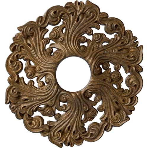 Image of Ekena Millwork CM19ORRZS Orrington Ceiling Medallion, Rubbed Bronze