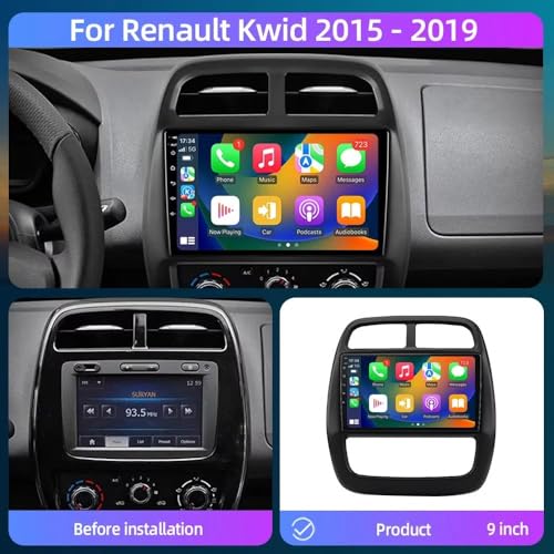 Pantalla de coche con Carplay Renault Kwid para solucionar la falta de GPS 2