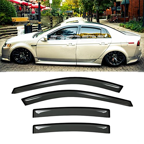 Gevog 4-Piece Side Window Deflector Original Window Visors for 2004-2008 Acura TL (Not Fit Early 2004 Model) Sun Rain Guard Ventvisor