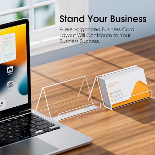 image for MaxGear Acrylic Business Card Holder for Desk, Business Card Holder Di