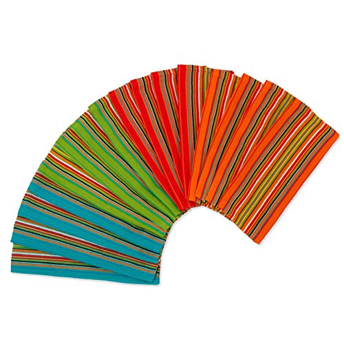 Simpli-Magic 79335 Kitchen Dish Towels, 16x27 Inches, Salsa Stripe, 8 Pack, Cotton Multi