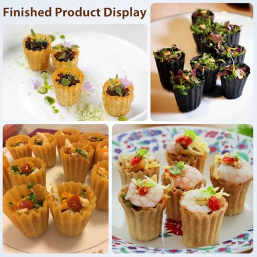 Image of UKCOCO Egg Tart Mold Baking Mold for Pastry Dessert for Malaysian Baking Kitchen Party Use Easy Demold and Clean 12.99X4.33X1.57In 1 X