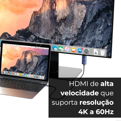 Cabo Hdmi Para Celular Notebook Tablet HDMI USB C Adaptador 4k 60Hz Para Dispositivo Android Compatí