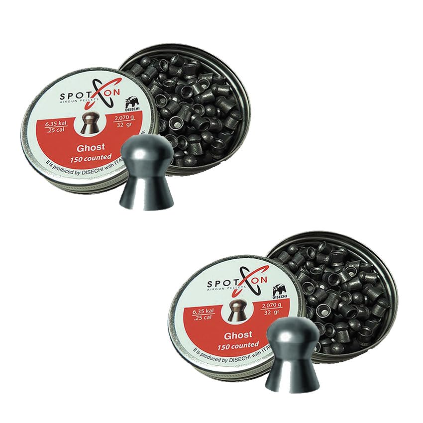 Balines SpotOn Ghost (6,35mm) | Perdigones Calibre 6,35 para carabinas/escopetas de Aire comprimido [2 Cajas]